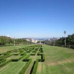 Lisbon city skyline garden park