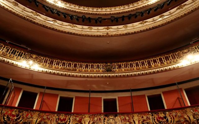 Empty theatre stage symbolizing Portugal's arts funding debate