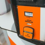 Fuel price display board at a Portuguese petrol station