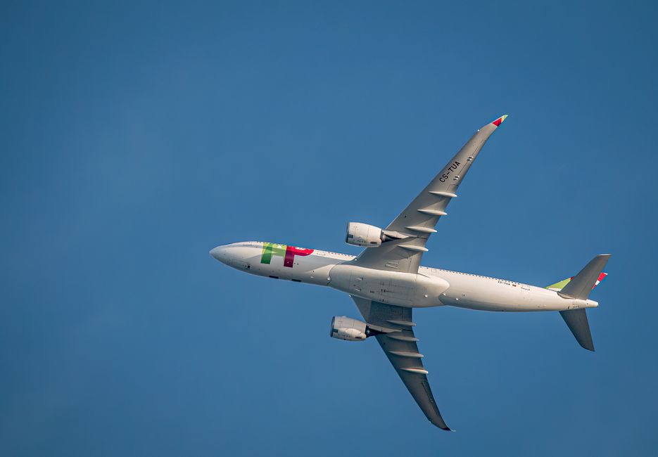 TAP Air Portugal aircraft on airport tarmac