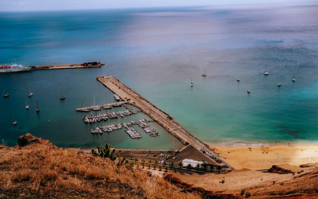Outdoor expo tent event on Porto Santo island