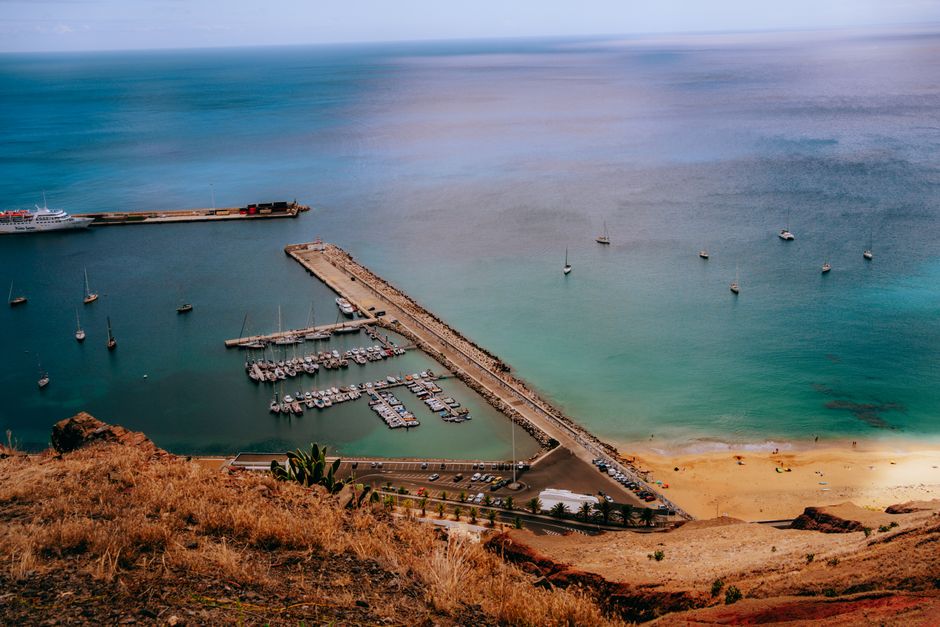 Outdoor expo tent event on Porto Santo island