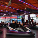 Fairground rides and lights at Coimbra's popular summer fair